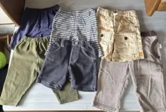 ベビー服 ボトムス ズボンショートパンツ80cm6点セット
