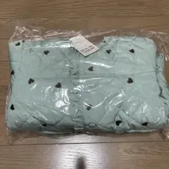 ミントグリーン　ハート柄刺繍キッズジャケット 110