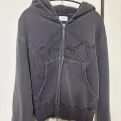 Bless U BU pigment zip hoodie