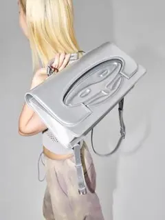 【Y2K】CONP Silver metallic 2way bag