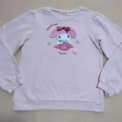 ❤メゾピアノ❤ミミポポ✨みみぽぽ✨ワッペン✨長袖Tシャツ✨平成レトロ❤ベージュ❤ ❤メゾピアノ❤ミミポポ✨みみぽぽ✨ルミちゃん✨トレーナー✨平成