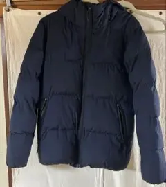 美品　GU 中綿入り　sサイズネイビー フード付き ダウンジャケット