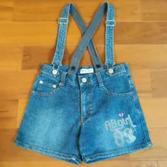 エンジェルブルー デニム 短パン  サロペット 135
