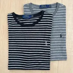 POLO RALPH LAUREN ストライプTシャツ Lサイズ　２枚セット