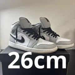 NIKE AirJordan1 Mid LightSmokeGrey 26cm