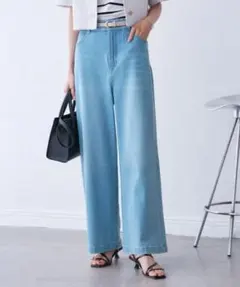 ロペピクニック ウエスト革命デニム ウエストシェイプデニムワイドパンツ