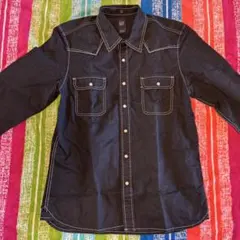 GAP OLD年代物 ダークブルー デニムシャツ L