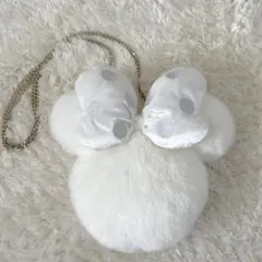 ディズニー ミニー ポシェット ホワイト リボン