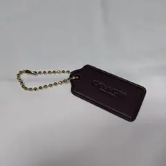 COACH バーガンディ レザー キーホルダーのサムネイル