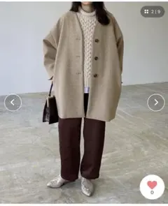 LIAN ノーカラーコート