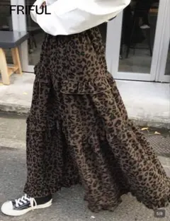 SHEINレオパード柄 ロングスカート