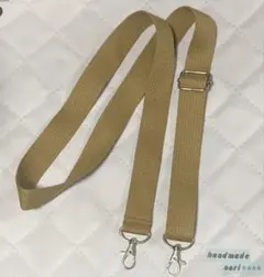 2.5幅 ショルダーストラップ　キャラメル　シルバー
