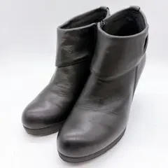 【極美品】カレンリップス 24cm サイドジップ ブーティ レザー ブラック