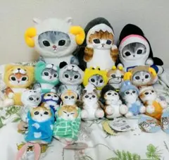 で*カ様 mofusand モフサンド マスコット ぬいぐるみ 18点セット