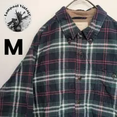 US古着 フランネルシャツ Weatherproof グリーン Mのサムネイル
