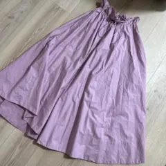 ピンク フレアスカート コットン