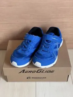 ムーンスター moonSTAR スニーカー 19cm 青　ブルー