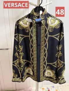 【定価25万・最高級シルク】VERSACE ラクープデデュー シャツ 48のサムネイル