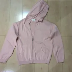 H&M フルジップ フード付き パーカー ピンク 8-10Y