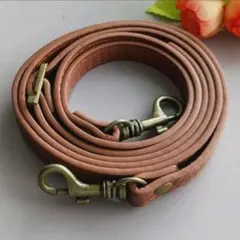 ショルダーストラップ バッグ用 紐 がま口口金 スマホ サコッシュ ブラウン