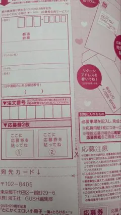 GUSH 23周年記念 応募券