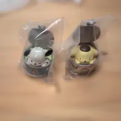 サンリオ　カンキャラ　ガチャガチャ　カプセルトイ　ポチャッコ　ポムポムプリン