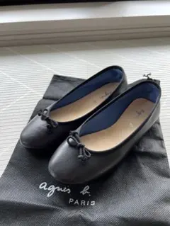 agnès b. ブラック　フラットシューズ