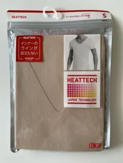 ユニクロ　HEATTECH シームレスVネックT 半袖　　 　S サイズ