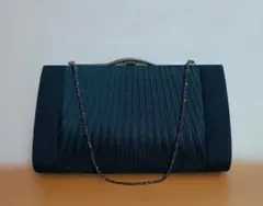 ブラックフォーマルバッグ プリーツデザイン 13×23×4cm