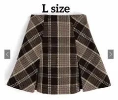《美品》GRL プリーツスカート Lサイズ インパン裏地付き チェック柄