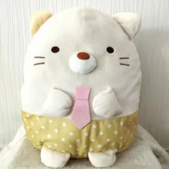 すみっコぐらし　水玉パンツ　ぬいぐるみXL　ねこ 30センチ超