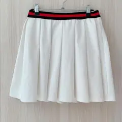 アートクラス プリーツスカート フレア 白 ポリエステル ゴルフ S〜M相当