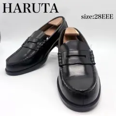 HARUTA ハルタ コインローファー 日本製 28cm EEE ブラック 幅広