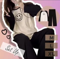 【SALE】【XL】大人気 韓国風 可愛いパジャマ セットアップ 上下セット