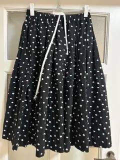 COMME des GARÇONS ドット柄 ギャザースカート ブラック XSのサムネイル