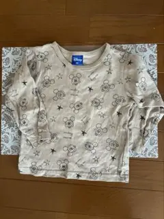 Disney ミッキーマウス 総柄 長袖Tシャツ 90cm