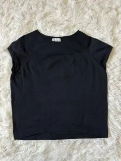 anatelier アナトリエ フレンチスリーブ ニット ブラック 黒 トップス
