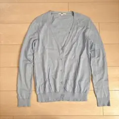ブルー　カーディガン　M