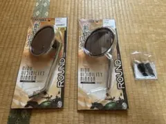 バイク用ラウンドミラー 2本＋ミラーアダプター付き デイトナ系 未使用に近いのサムネイル