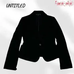2150.アンタイトル/綺麗スタイルジャケット【M】ブラック/細身Aライン