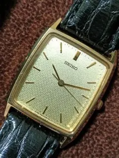 ヴィンテージ SEIKO ゴールド スクエア 腕時計【稼動品】メンズ タンク