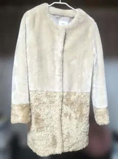 MURUA ベージュ ファーロングコート