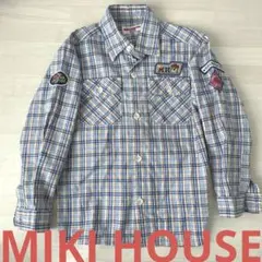ミキハウス　チェック シャツ 100 110 MIKIHOUSE 男の子 長袖