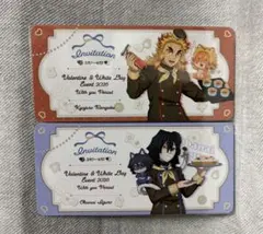 鬼滅の刃 With me Tea Time 招待状風チケットカード 煉獄 伊黒