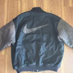 超希少 NIKE 90s 袖レザー スタジャン NIKE TOWN ブラック - メルカリ
