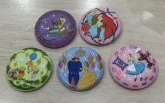 ディズニーキャラクターズ刺繍缶バッジ4個セット