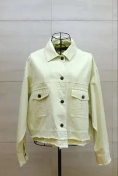 ZARA ネオングリーン×イエロー ジャケット L