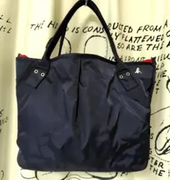 agnes b.VOYAGE アニエスベー　星柄　ナイロントートバッグ　ネイビー