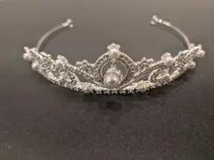 パールクリスタル ウェディング ティアラ