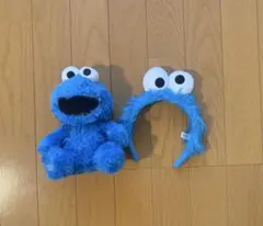 クッキーモンスター カチューシャとぬいぐるみセット